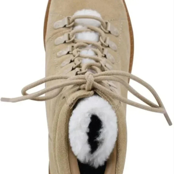 NEW Marc Fisher Mallie Faux Fur Lace Up Hiker Bootie 6 - Picture 8 of 10